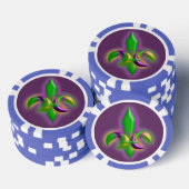 Fleur de lis Mardi Gras Stijl Party Poker Chips (Opstapeling)