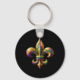 Fleur-de-lis Mardi Gras-symbool Carnaval Optocht C Sleutelhanger