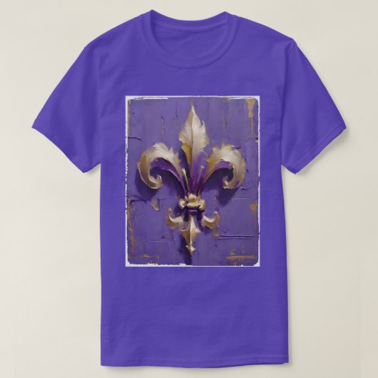 Fleur de lis Mardi Gras T-shirt (Design voorkant)