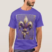 Fleur de lis Mardi Gras T-shirt (Voorkant)