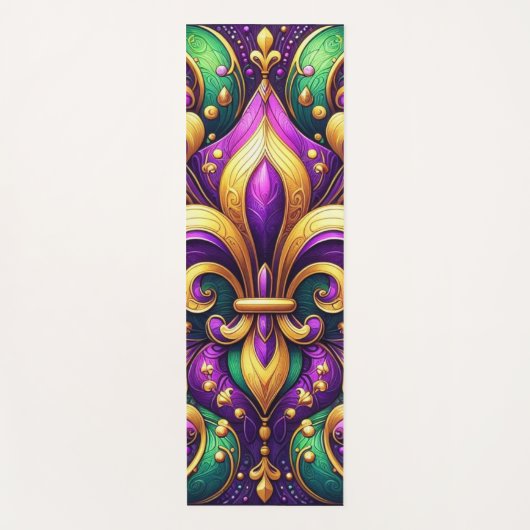 Fleur de Lis Mardi Gras Yogamat (Voorkant)