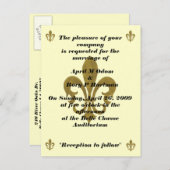 fleur de lis mariage invitation par carte postale (Devant / Derrière)