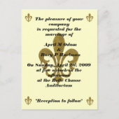 fleur de lis mariage invitation par carte postale (Devant)