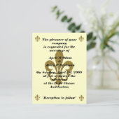 fleur de lis mariage invitation par carte postale (Debout devant)