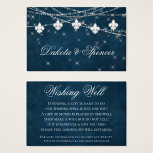 Fleur de Lis Marine Bleu   Puits rustiques