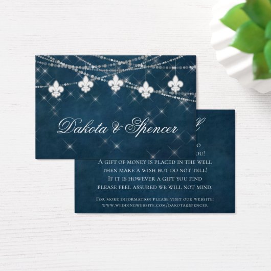 Fleur de Lis Marine Bleu | Puits rustiques (Bureau)