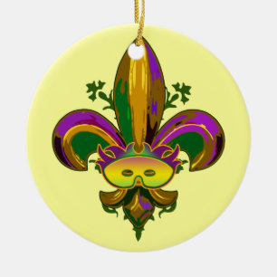 Fleur de lis Mask Keramisch Ornament
