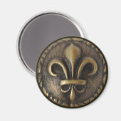 Fleur De Lis Medallion Magneet (Voorkant / Achterkant)