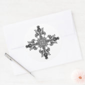 Fleur de lis Meditation 4 corners Ronde Sticker (Envelop)