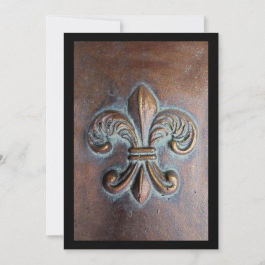 Fleur De Lis, met een druk van koper Kaart (Voorkant)
