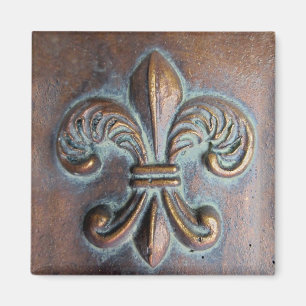 Fleur De Lis, met een druk van koper Magneet