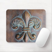 Fleur De Lis, met een druk van koper Muismat (Met muis)