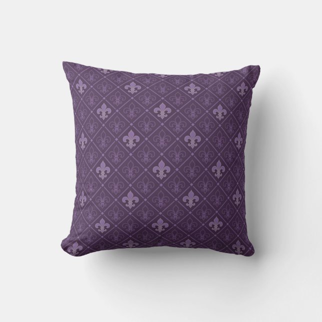 Fleur de Lis Motif Coussin de décoration maison (Recto)