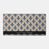 Fleur de Lis Motif, Français, Royal, Bleu marine (Recto)