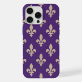 Fleur de Lis Motif, Royal French Creative on Purpl (Verso)