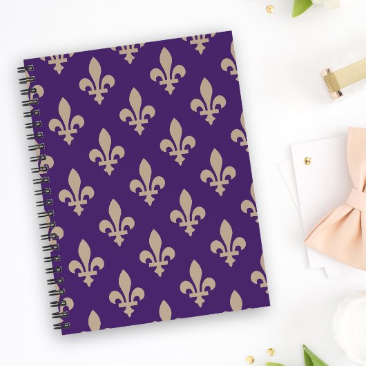 Fleur de Lis Motif, Royal French Creative on Purpl