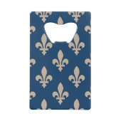 Fleur de Lis Motif, Royal French, Crème sur Blue (Devant)