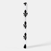 Fleur de Lis Motif, Royal French, Noir sur Blanc (Côté droit)