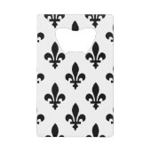 Fleur de Lis Motif, Royal French, Noir sur Blanc (Devant)