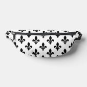 Fleur de Lis Motif, Royal French, Noir sur Blanc (Poser)