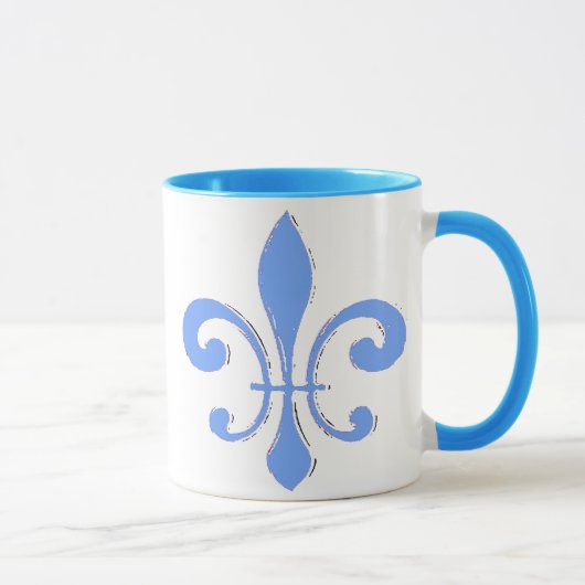 Fleur De Lis Mug Bleu (Droite)