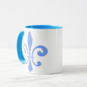 Fleur De Lis Mug Bleu (Devant gauche)