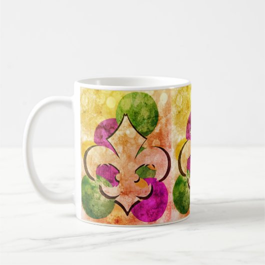 Fleur-de-Lis | Mug de café coloré (Gauche)