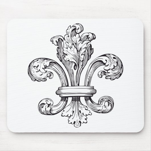 fleur de lis muismat (Voorkant)