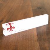 Fleur de Lis Naambordje (Zijkant)