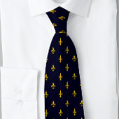 Fleur De Lis Navy Blue Classic Stropdas