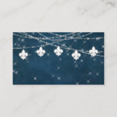 Fleur de Lis Navy Blue Lights | Diaper Raffle Informatiekaartje (Achterkant)