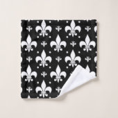 Fleur de lis noir design Motif (Gant de toilette)