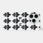 Fleur De Lis noir et blanc (Verso Horizontal)
