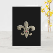 Fleur de lis NOLA Bruid Bling Kaart (Gele Bloem)
