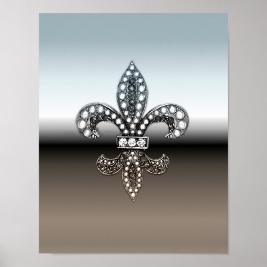 Fleur De Lis Nouvelle-Orléans Poster Bijou Éclat (Devant)