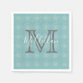 Fleur-de-lis Old World  Tegel Napkins Servetten (Voorkant)