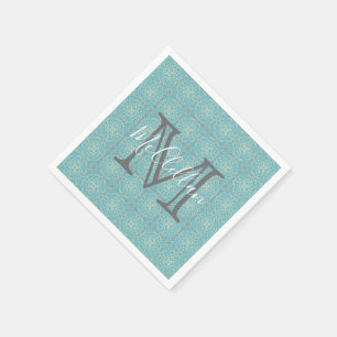 Fleur-de-lis Old World  Tile Napkins Servetten