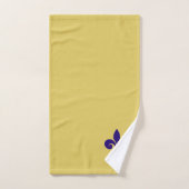 Fleur de Lis op Golden & Navy Blue Bad Handdoek (Handdoek)