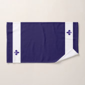 Fleur de Lis op Navyblauw & Wit Bad Handdoek (Handdoek)
