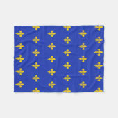 Fleur de Lis op Royal Blue Blanket Fleece Deken (Voorkant (Horizontaal))