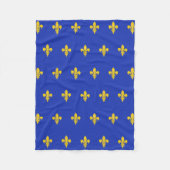 Fleur de Lis op Royal Blue Blanket Fleece Deken (Voorkant)
