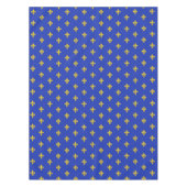 Fleur de Lis op Royal Blue Tablecloth Tafelkleed (Voorkant)