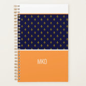 Fleur de lis orange et bleu (Devant)