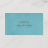 Fleur-de-lis Ornament goud en blauw Visitekaartje (Achterkant)