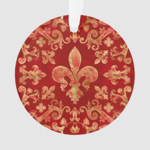 Fleur de lis ornement Luxe Rouge