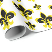 Fleur de lis Overlay French New Orleans Symbol Cadeaupapier (Rol Hoek)