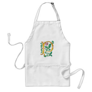 Fleur-de-lis P Monogram Standaard Schort