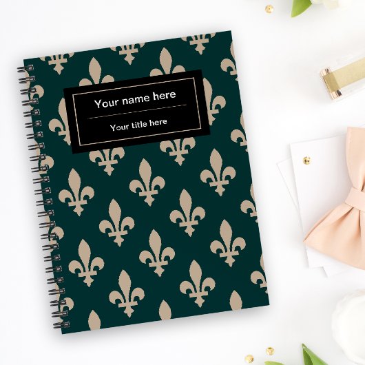 Fleur de Lis Patroon, Frans, Koninklijk, Crème, Gr Planner