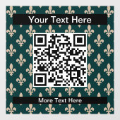 Fleur de Lis Patroon, Frans, Koninklijk, Crème, Gr Raamsticker (Vel)