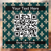 Fleur de Lis Patroon, Frans, Koninklijk, Crème, Gr Raamsticker (Vel 2)